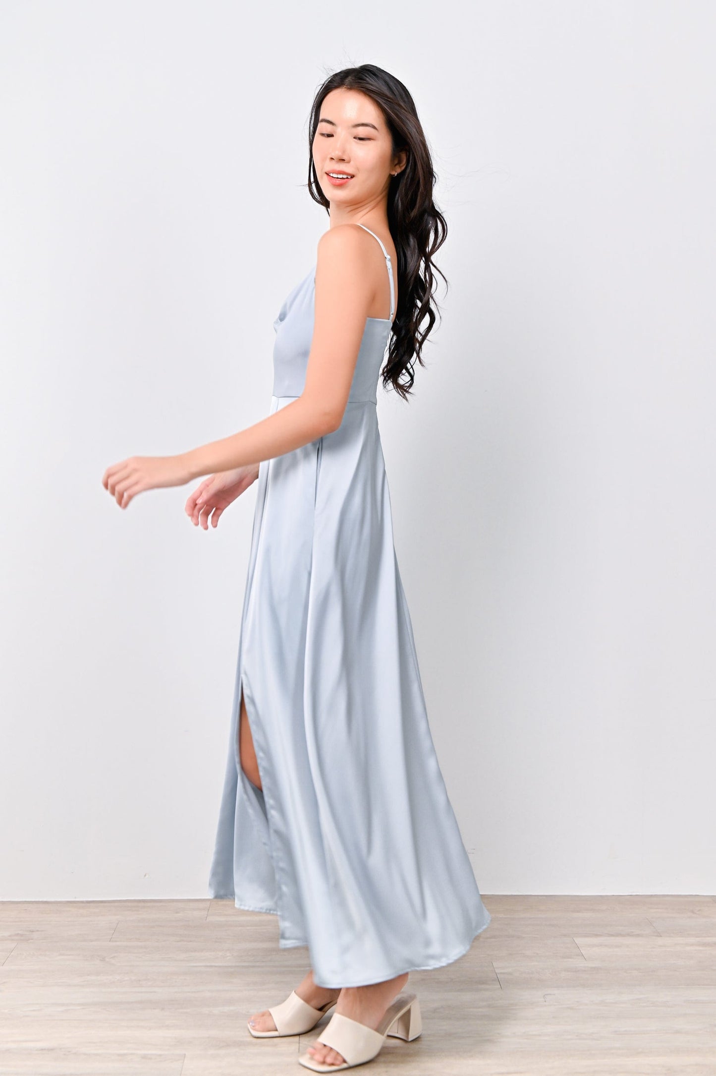 Cowl Neck Maxi Slip Dress