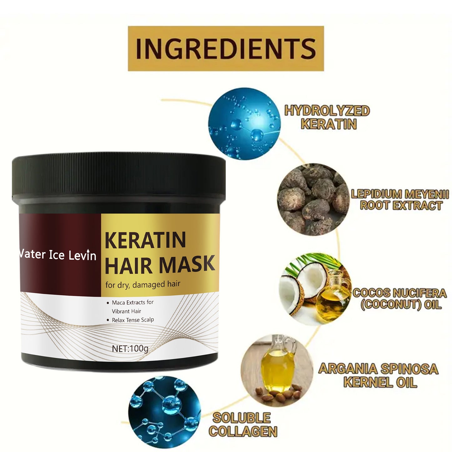 Repair Hair Mask Damaged Hair Anti-drying Split Knot Anti-hair Loss