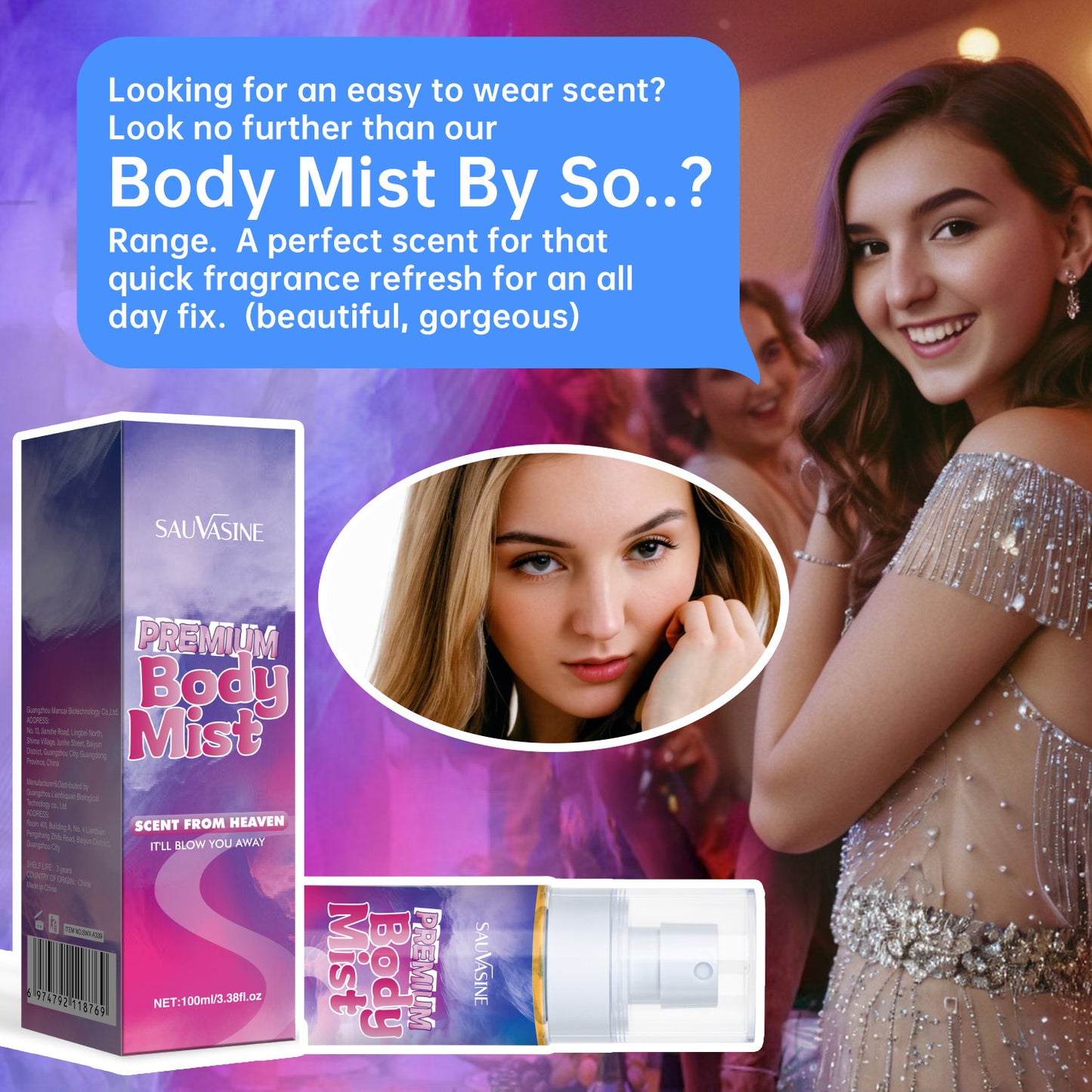 SAUVASINE Body Fragrance Spray