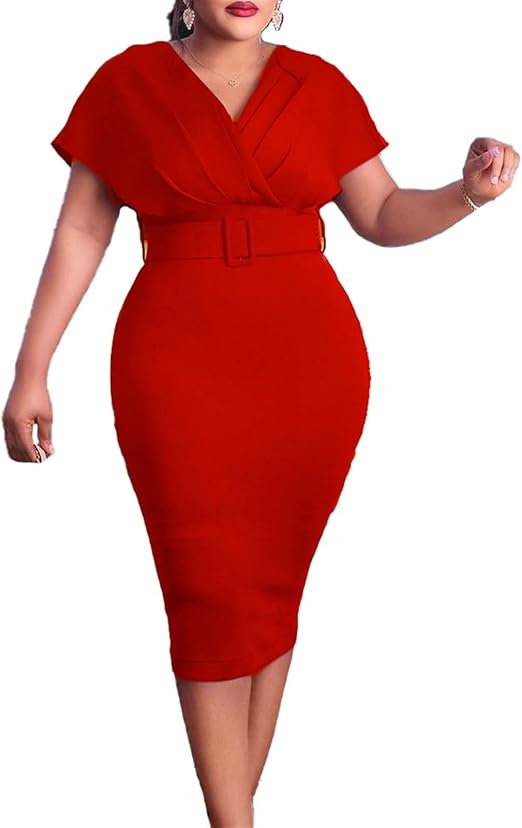 Women's Red Plus Size Dress.