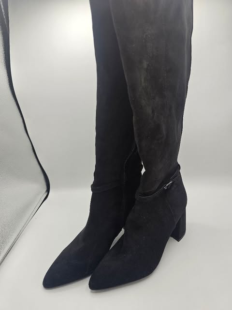 Tanner Mark Black Leather Cowgirl Boots | Teal & Crimson Wing Embroidery