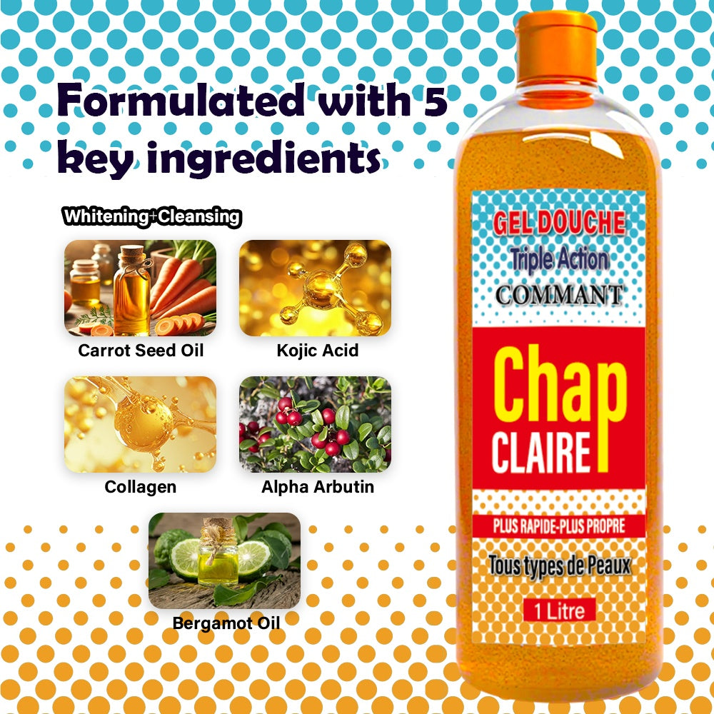Chap Claire Shower Gel Lightening Body Skin Care Anti-aging Bath Wash Gel