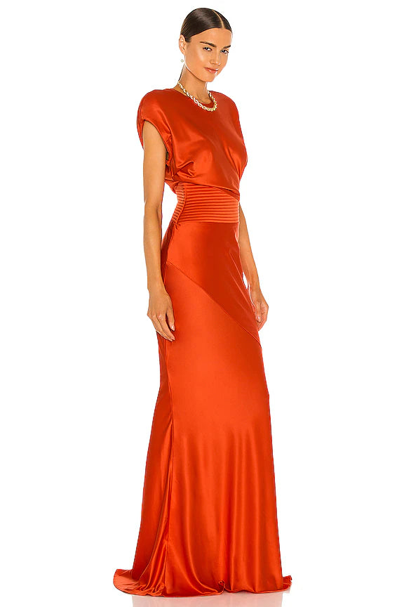 Zhivago Bond Gown or Midi Dress in Flame Red
