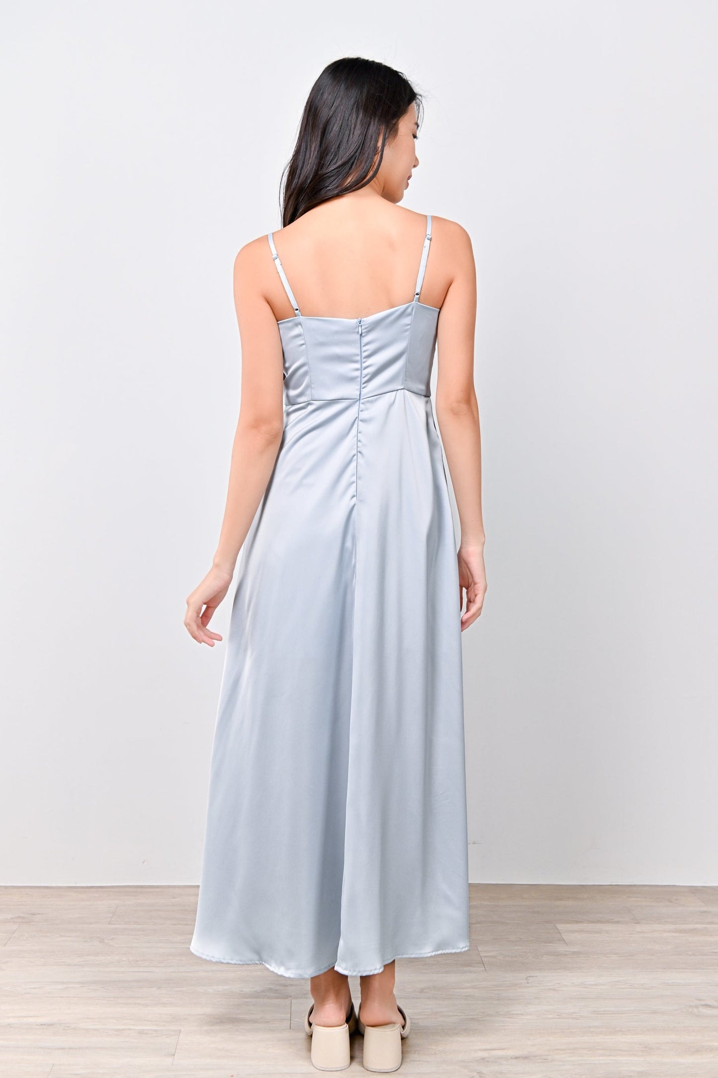  Cowl Neck Maxi Slip Dress