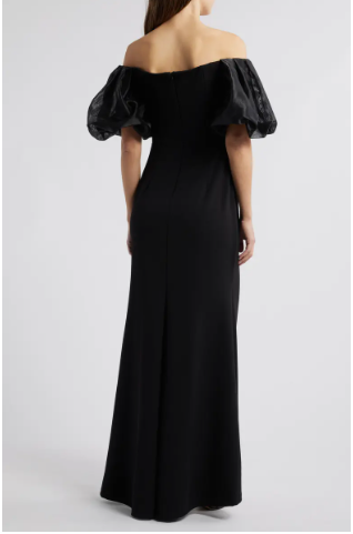 Eliza J Women’s Black Ruched Sleeveless Evening Dress Formal Gown